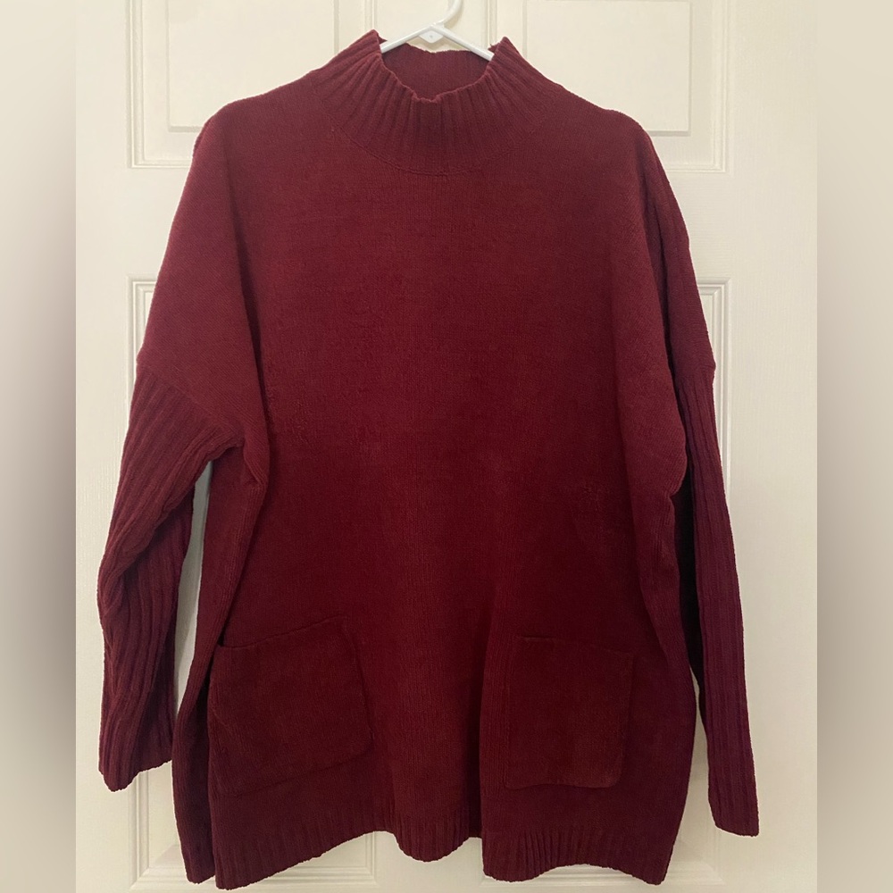 Cozy Burgundy Knit Sweater